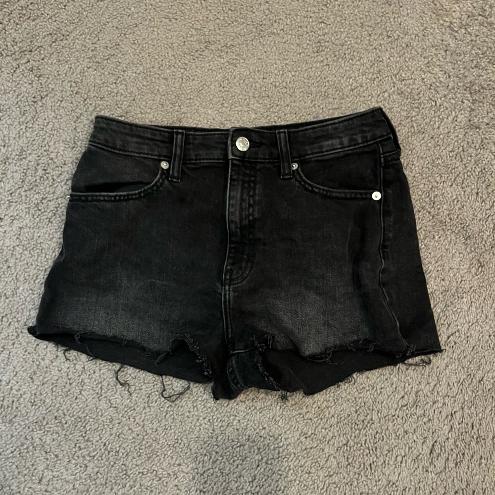 Black Denim Women's Shorts